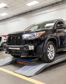Toyota on vehicle lift | Mount Airy Toyota in Mount Airy NC