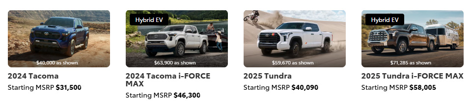 Toyota Trucks - 2025  Tacoma & Tundra