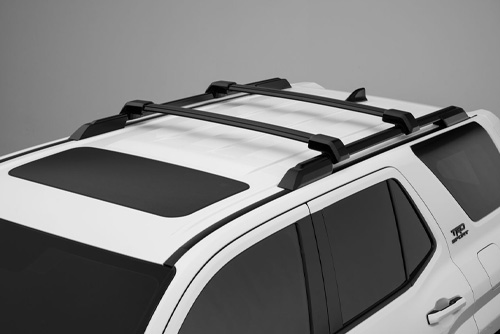 4Runner roof rack crossbars, Toyota roof cargo bars, summer gear hauler, 4Runner kayak rack
