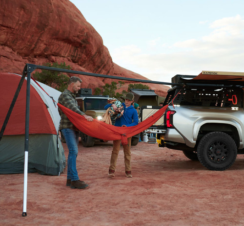 Toyota camping package, smart tailgate Toyota, truck party gear, Toyota tailgate upgrade