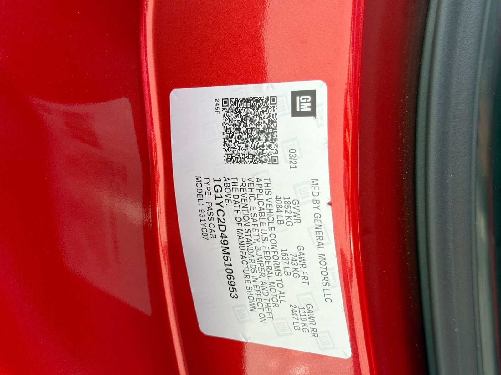 2021 Chevrolet Corvette 3LT