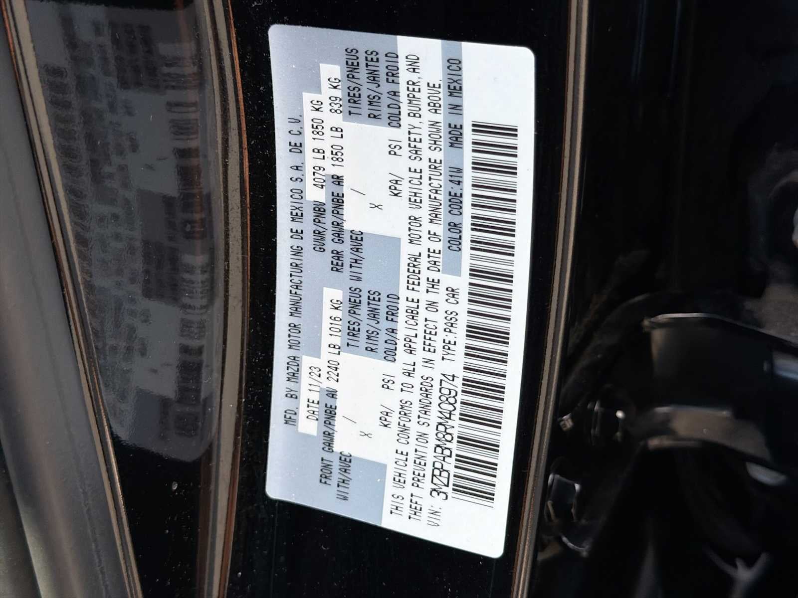 2024 Mazda Mazda3 Sedan 2.5 S Select Sport